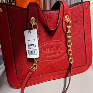 Red MKF Collection Stella Vegan Leather Women’s Tote Bag by Mia K.